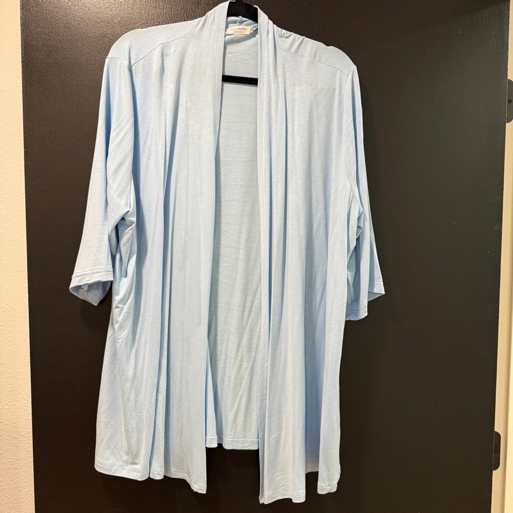 Blue Relaxed Fit Shirt with Three-Quarter Sleeves